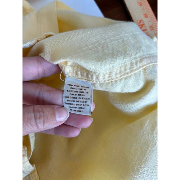 MENS VINTAGE CARIBBEAN JOE XL TEXTURED CLOTH ‘WOOD’ BUTTONS HAWAIIAN SHIRT - Picture 5 of 5